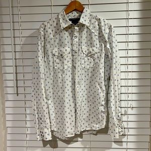 Old Navy Men’s Vintage Western Style Snap-Front Shirt, Size Large
